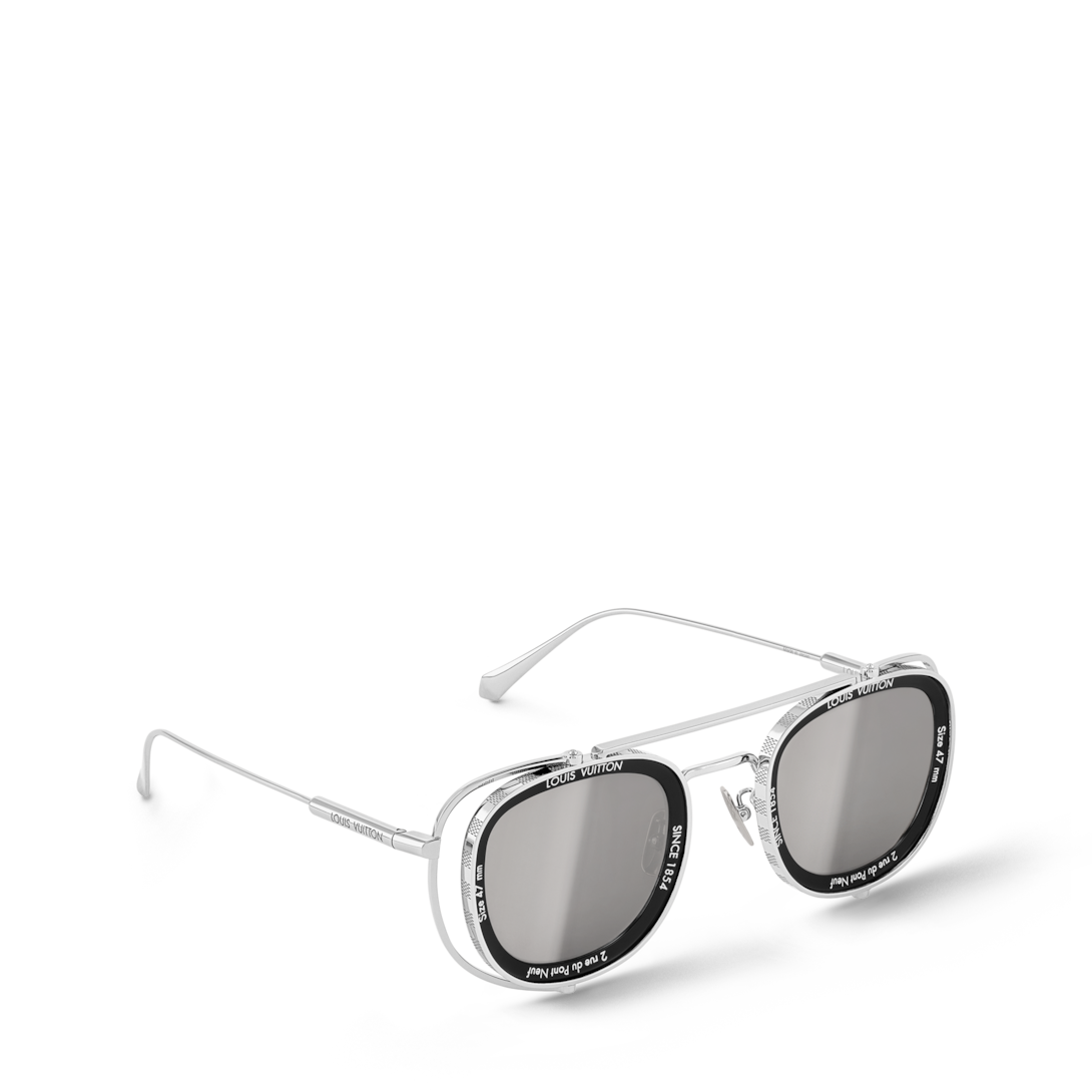 Óculos de Sol Aviador Quadrados em Metal LV Super Vision S00